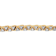 14K Yellow Gold Round-Cut Diamond Bracelet (4.00 cttw, H-I Color, I1-I2 Clarity) - Puritific