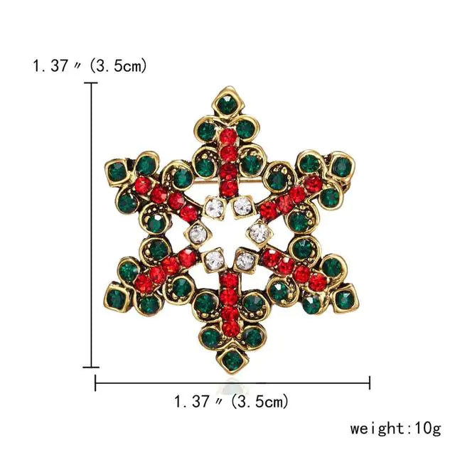 Lovely Xmas Enamel Brooch Pin - Puritific