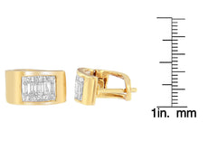 14K Yellow Gold 1/2 cttw Diamond Huggy Earrings (H-I, VS2-SI1) - Puritific