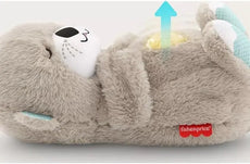 Fisher-Price Sound Machine Soothe 'n Snuggle Otter Portable Plush Baby Toy with Sensory Details Music Lights & Rhythmic Breathing Motion - Puritific