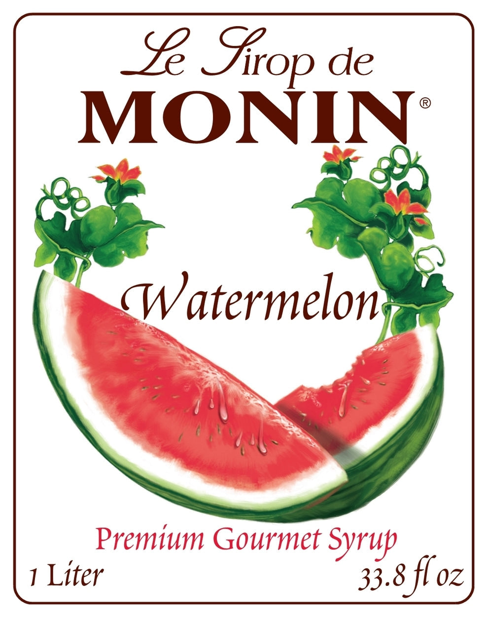 Watermelon - Monin - Premium Syrups and Flavourings - 4 x 1 L per case-1