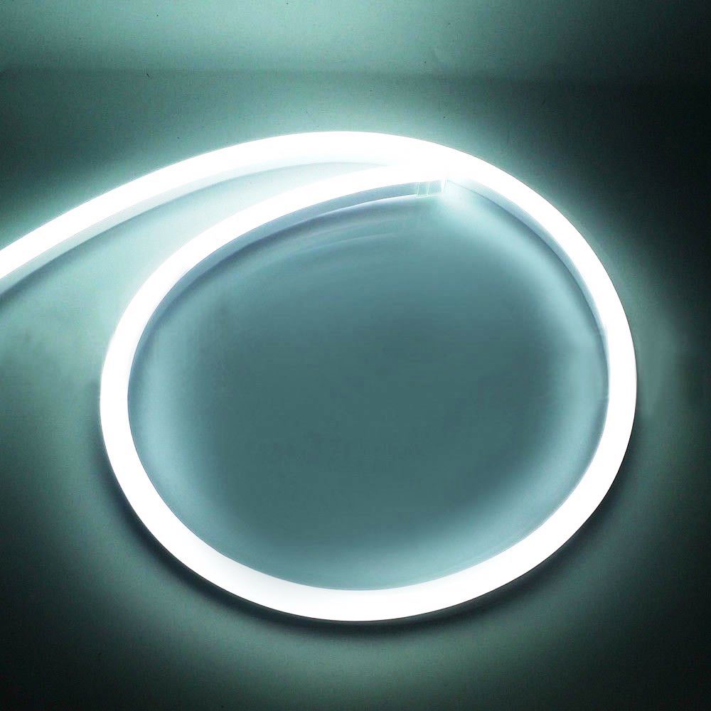 White 12V 5M LED Strip Neon Flex Rope Glow Light Waterproof Flexible Outdoor Lighting~2872-3