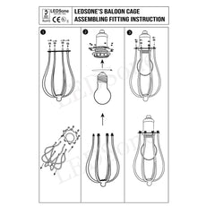 Balloon Wire Cage Lighting Lampshade~2839-3