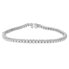 Sterling Silver Round Cut Diamond Tennis Bracelet (2 cttw, H-I Color, I1-I2 Clarity) - Puritific