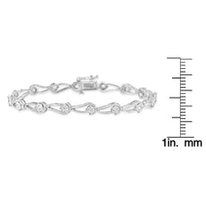 Sterling Silver Rose Cut Diamond Fashion Tennis Bracelet (0.5 cttw, I-J Color, I2-I3 Clarity) - Puritific