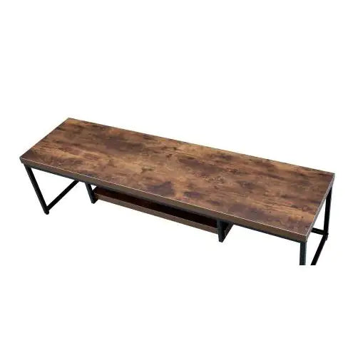 ACME Bob TV Stand In Weathered Oak Black