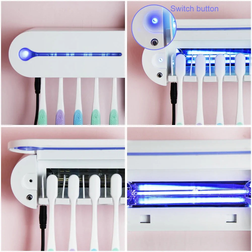 UV Light Toothbrush Holder And Toothpaste Dispenser - Puritific