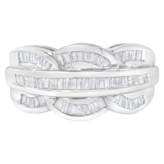 14KT White Gold Diamond Cocktail Band Ring (1 1/2 cttw, H-I Color, I1-I2 Clarity) - Puritific