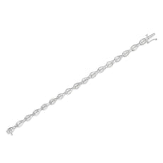 Sterling Silver Diamond Link Bracelet (0.5 cttw, I-J Color, I3 Clarity) - Puritific