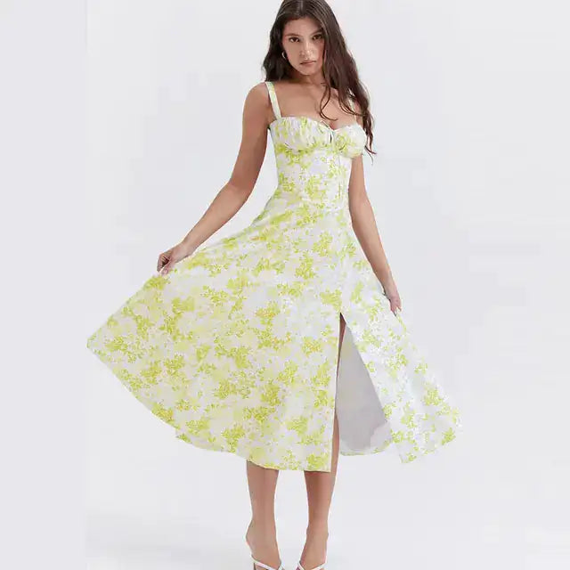 Summer Floral A-line Dress - Puritific