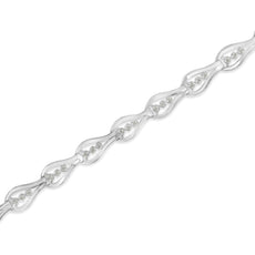 Sterling Silver Diamond Link Bracelet (0.5 cttw, I-J Color, I3 Clarity) - Puritific