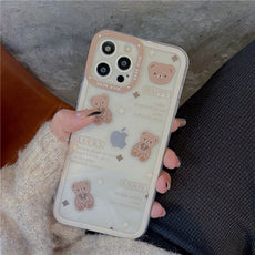 Bear Art Transparent Phone Case - Puritific