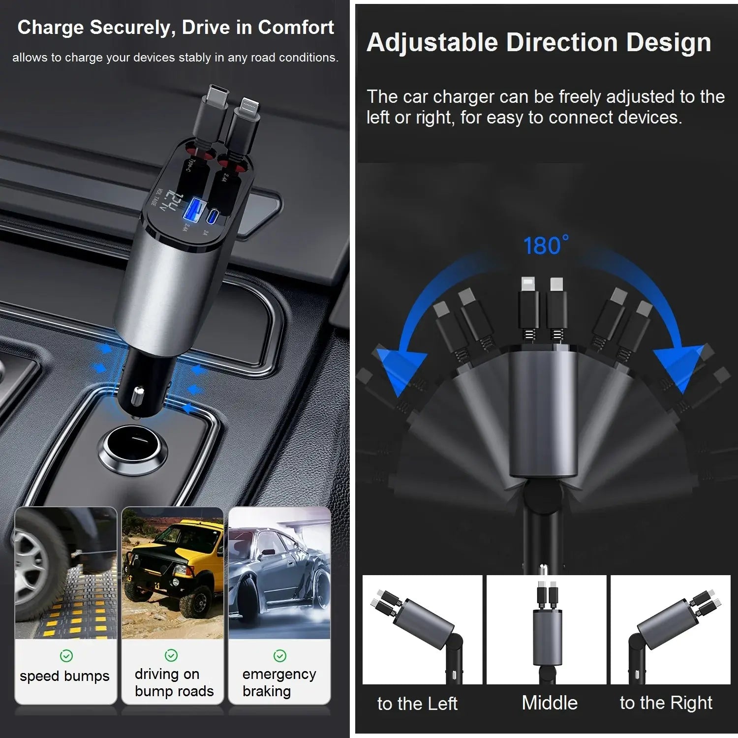 Retractable Car Charger - Puritific