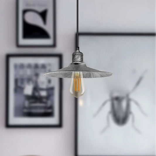 single pendant light Adjustable height with metal cone shade~ 5137-0