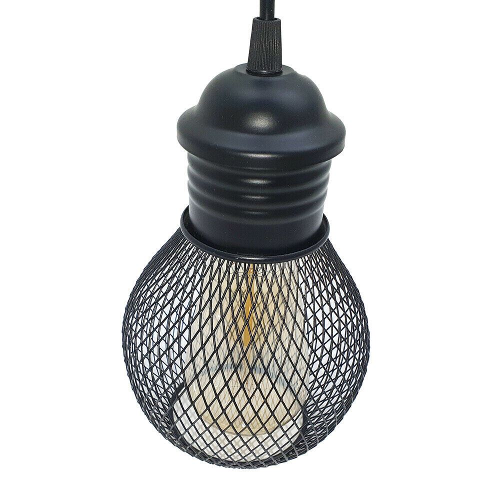 3Head Modern Vintage Industrial Retro Loft Cage Ceiling Lamp Shade Pendant Light~1325-2