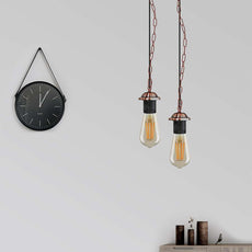 Single ceiling pendant light E27 base hanging chain light~ 5128-3