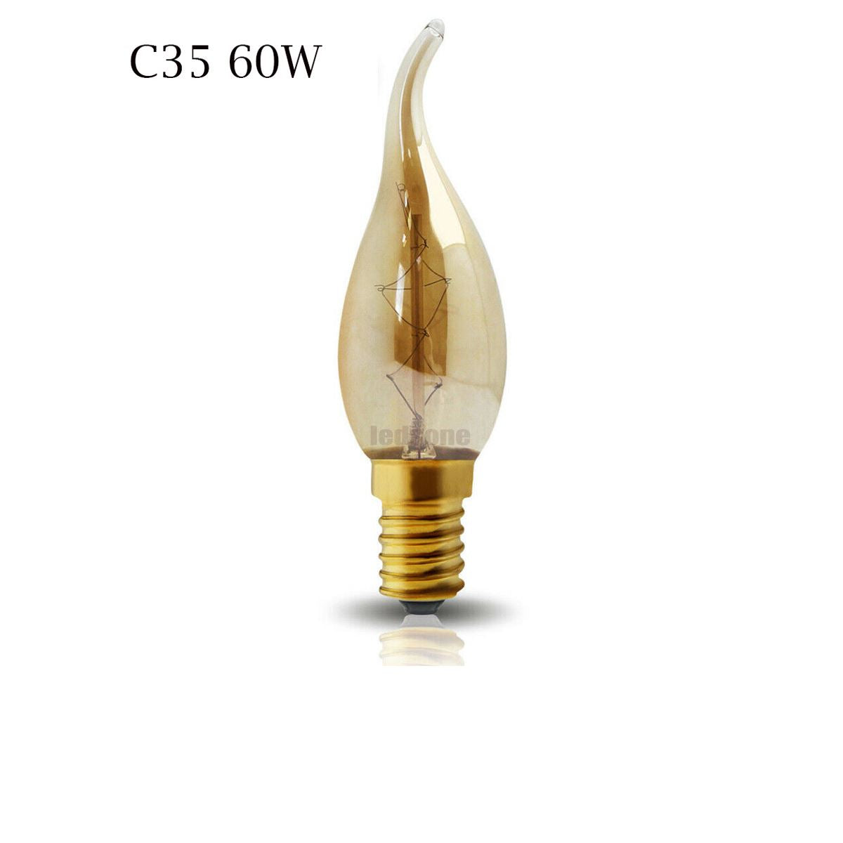 Vintage Retro C35 Candle Light Bulb Edison Filament Style 60W Candle Lamp~1224-0