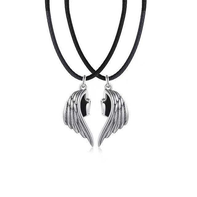 Angel Devil Wings Pair Lovers Necklace - Puritific