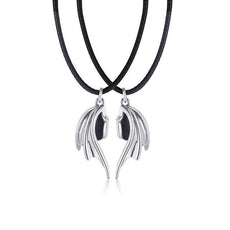 Angel Devil Wings Pair Lovers Necklace - Puritific