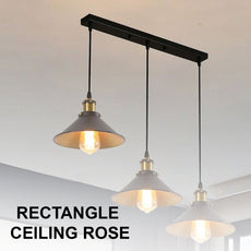 3 Outlet Ceiling Rose Pendant Lighting Fixture 50cm x 6cm Metal Fitting ~4956-4