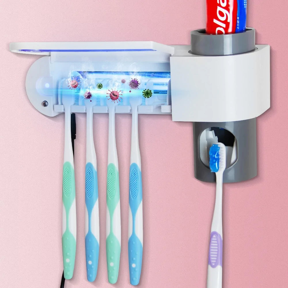 UV Light Toothbrush Holder And Toothpaste Dispenser - Puritific