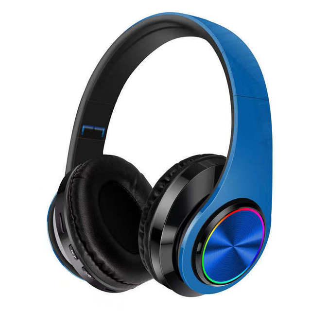 B39 Headphone With Wireless Bluetooth Colorful Light Pluggable Card Game Music Movement - Puritific