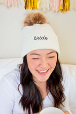 Bachelorette Pom-Pom Beanies | Bride and Bridesmaid and More! - Puritific