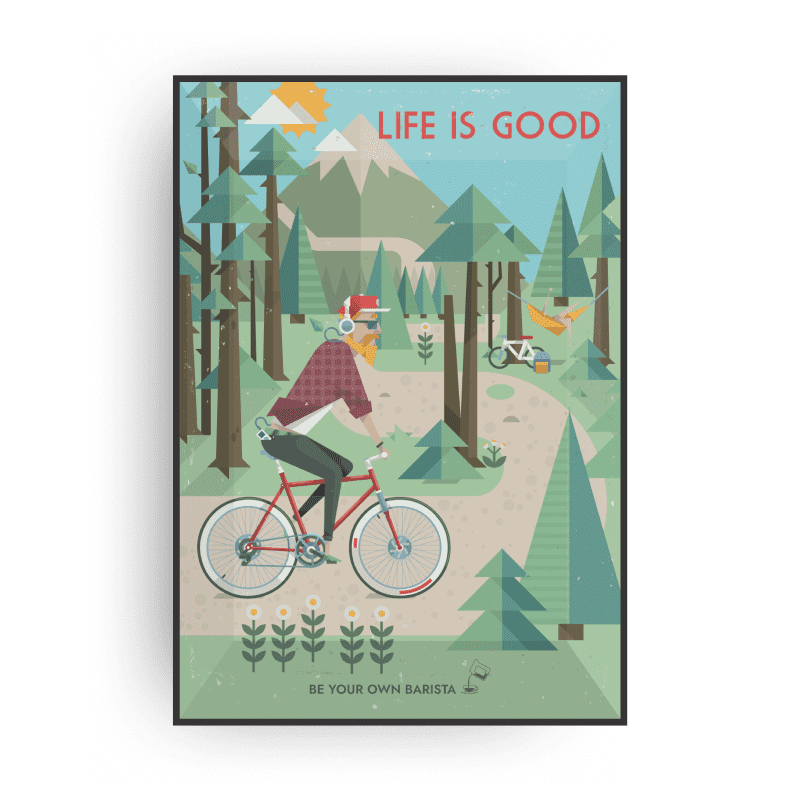 BIKING COFFEE GREETING CARDS-5