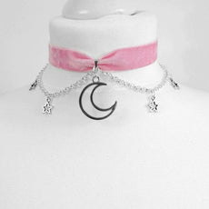 Black Crescent Moon Necklace - Puritific