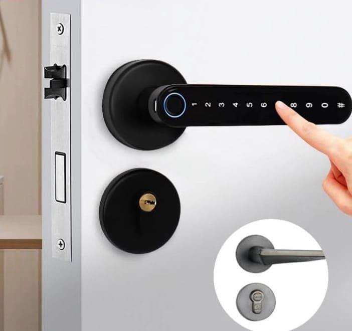 Black Pass - Digital Lock w/ App, Fingerprint and Numeric Password - Puritific