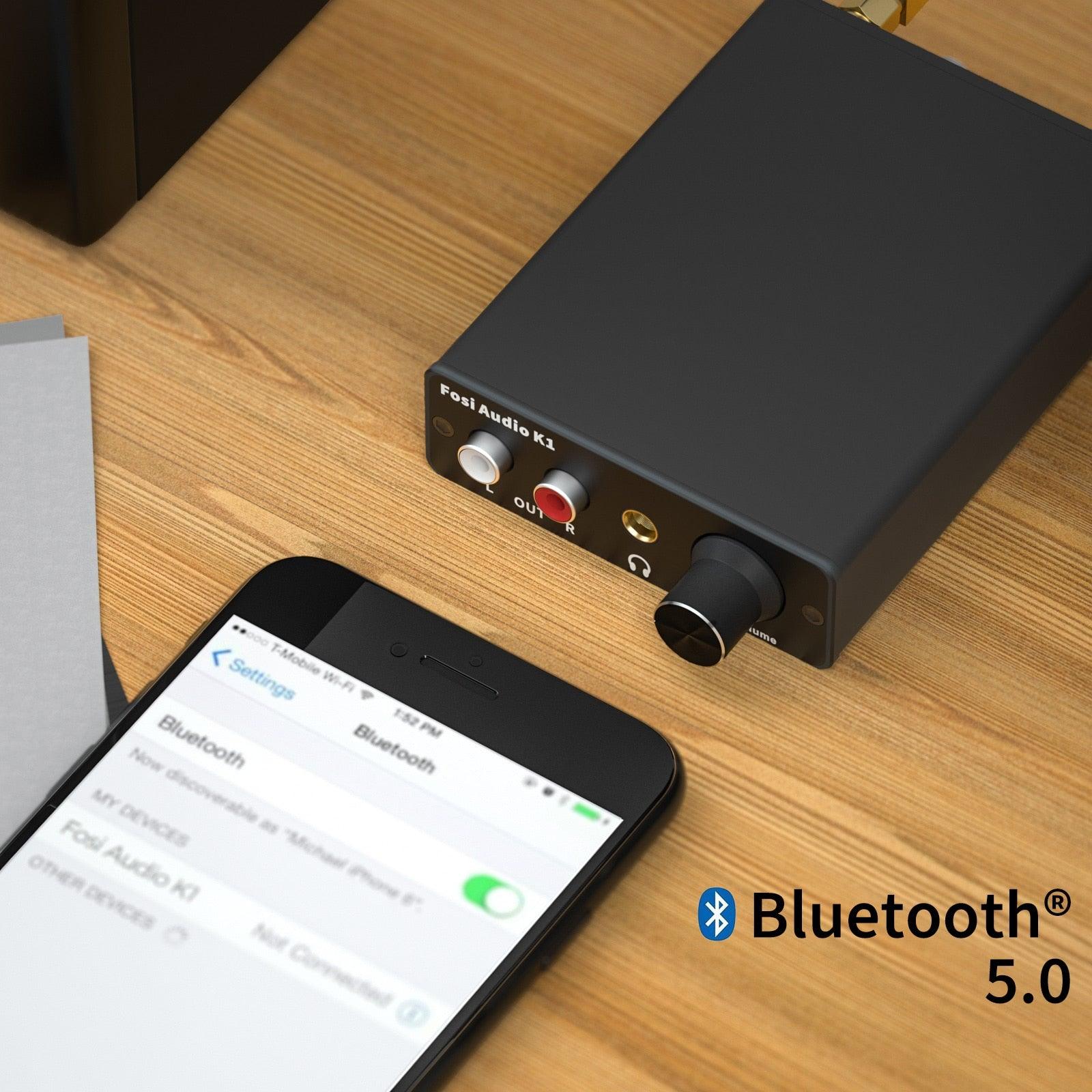 Bluetooth 5.0 Mini Stereo Gaming DAC Headphone Amplifier & Preamplifier 24 Bit/192 KHz Digital-to-Analog Converter-1