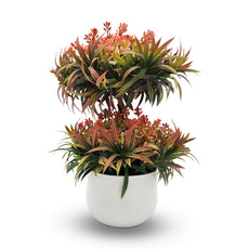 Artificial Small Potted Flower Plants Indoor Decor 2 Pack ~5381-5