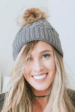 Bride and Bridesmaid Fluffy Pom Pom Beanies | Bachelorette Party Beanies - Puritific