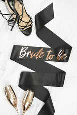 Bride To Be Foil Sash | Rose Gold - Puritific