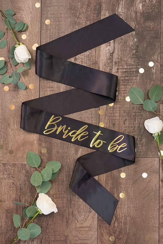 Bride To Be Gold Foil Sash | Lots of colors! - Puritific