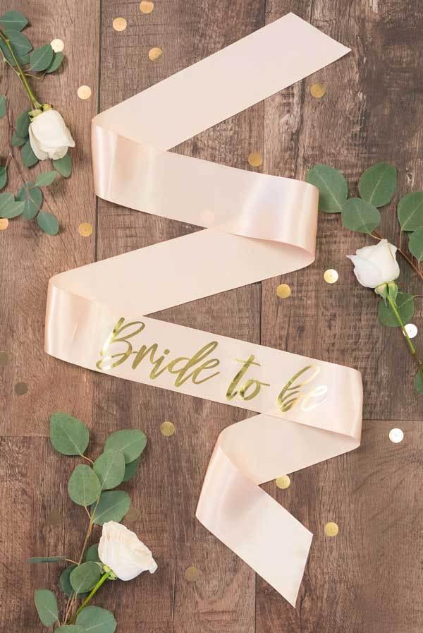 Bride To Be Gold Foil Sash | Lots of colors! - Puritific