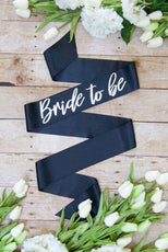 Bride To Be With Silver Foil Sash | Lots of colors! - Puritific