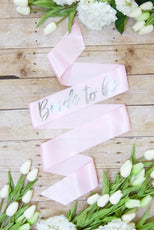 Bride To Be With Silver Foil Sash | Lots of colors! - Puritific