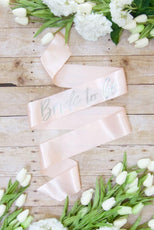 Bride To Be With Silver Foil Sash | Lots of colors! - Puritific