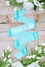 Bride To Be With Silver Foil Sash | Lots of colors! - Puritific