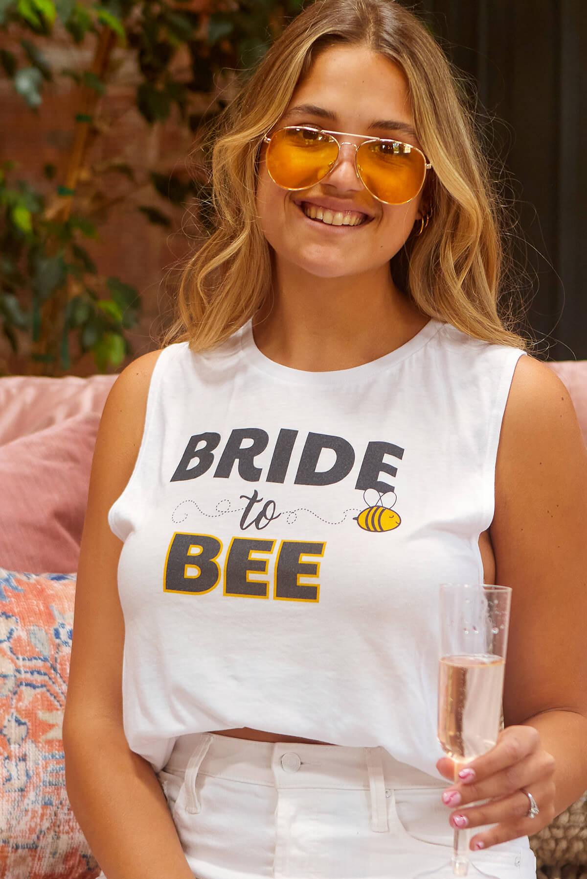 Bride to Bee | Let's Get Buzzed | Muscle Tank Tops | Bachelorette Shirts - Puritific