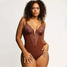 Lace V-Neck Shapewear - Puritific