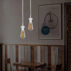 Single ceiling pendant light E27 base hanging chain light~ 5128-4