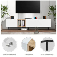 Odern TV Stand Suitable For 80 Inch TV With 3 Doors