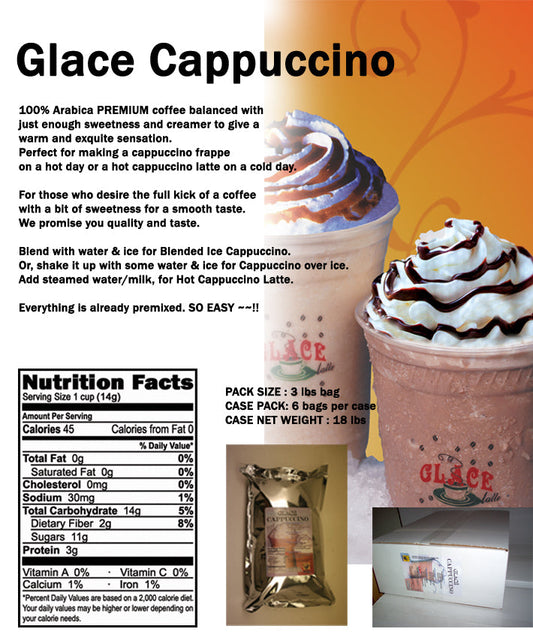 Cappuccino (Iced Capp, Iced Cappuccino, Iced Coffee) 4 in 1 Bubble Tea / Latte and Frappe Mix-1