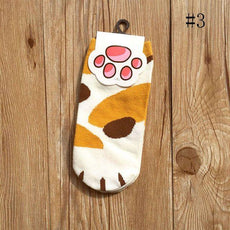 Cartoon Cute Cats Paw Socks - Puritific