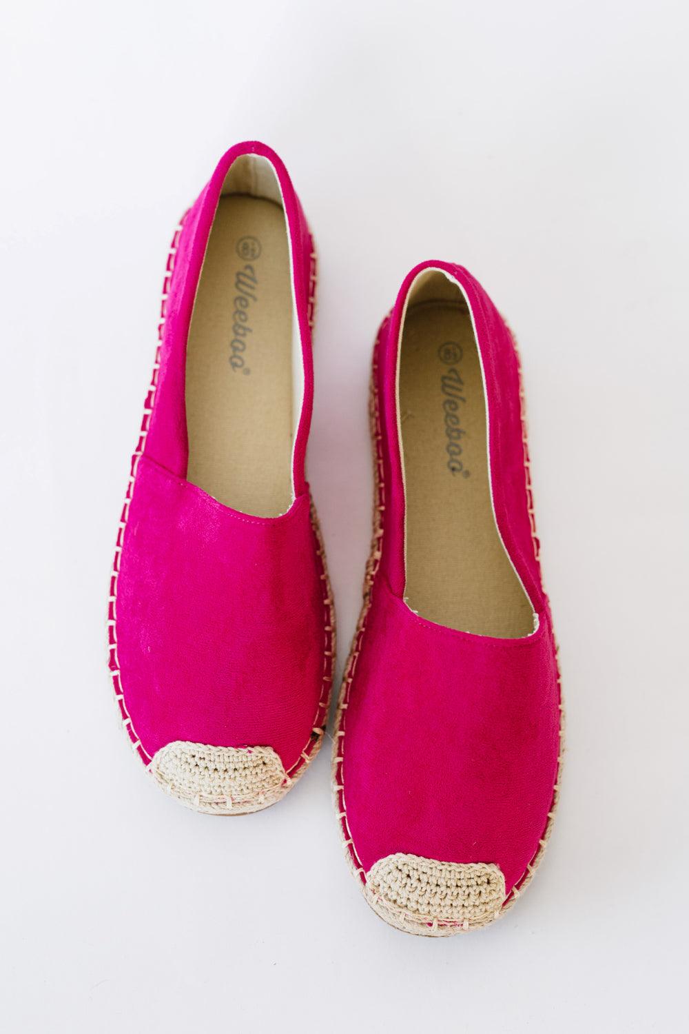 Casual Fuchsia Espadrille Shoes - Puritific