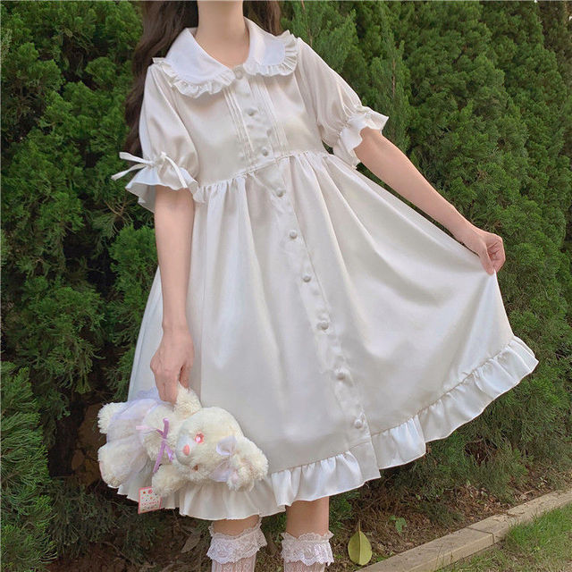 White Princess Puff Sleeve Dress - Puritific