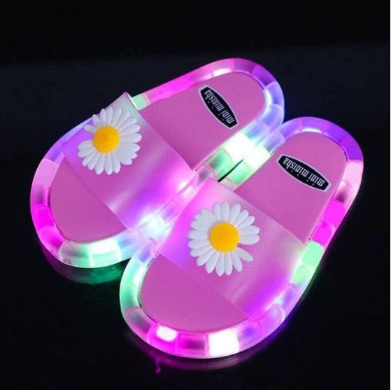 Children‘s Cartoon Animals Prints Lighted Slippers - Puritific