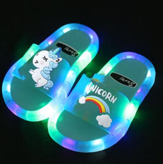 Children‘s Cartoon Animals Prints Lighted Slippers - Puritific